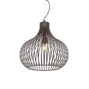 Moderní závěsná lampa hnědá 48 cm - Frances