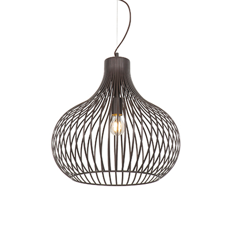 Moderní závěsná lampa hnědá 48 cm - Frances