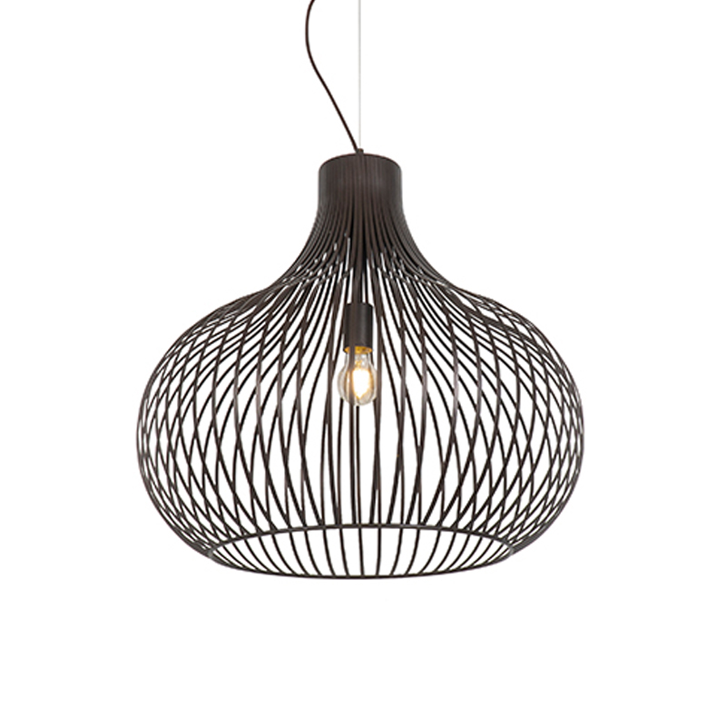 Moderní závěsná lampa hnědá 60 cm - Frances