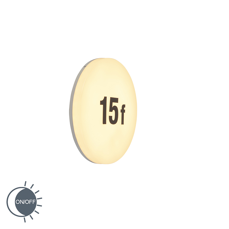 Nástěnná lampa bílá kulatá včetně LED