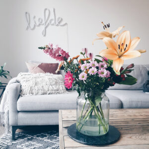 Nástěnná lampa bílá s dálkovým ovládáním vč. LED - Neon Love