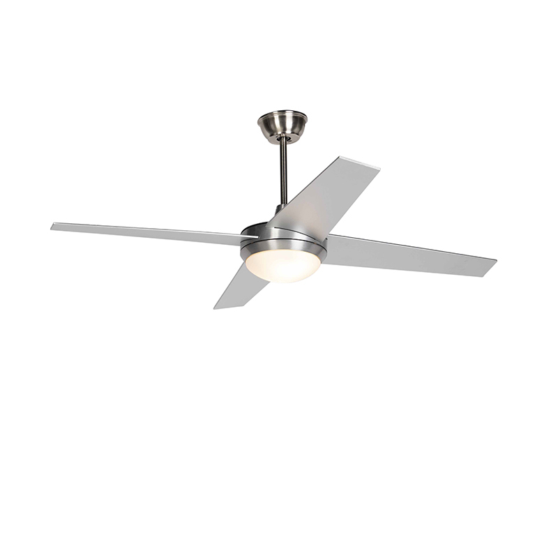 Ocelový stropní ventilátor včetně LED a dálkového ovládání - Roar 52