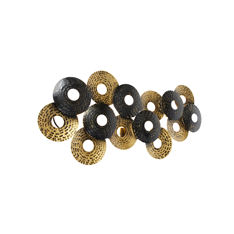 Orientální nástěnné svítidlo starožitné zlaté 3-světlo - Balla