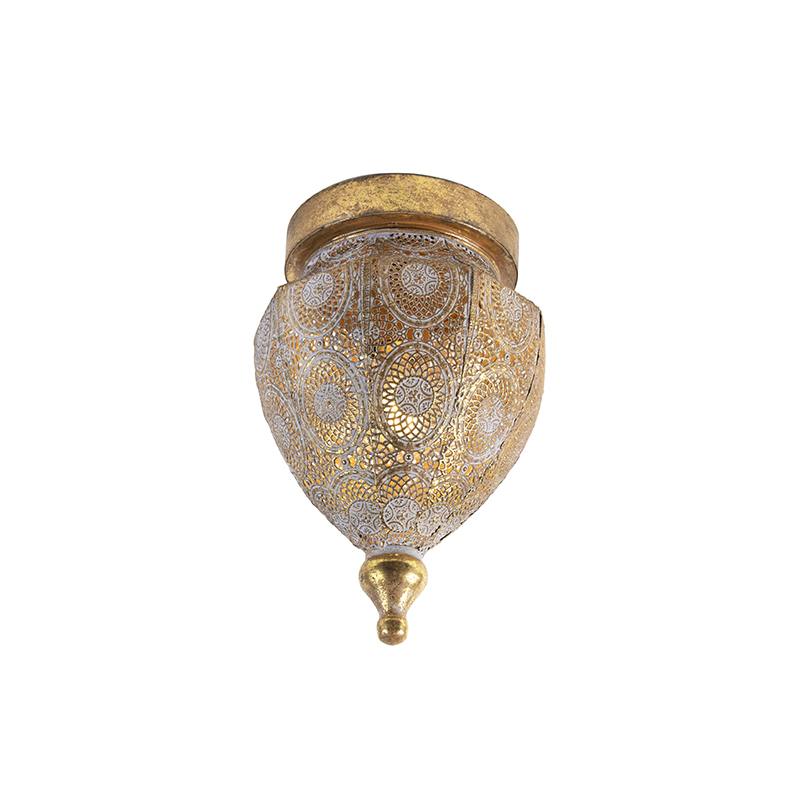 Orientální stropní lampa zlatá 19 cm - Mauglí