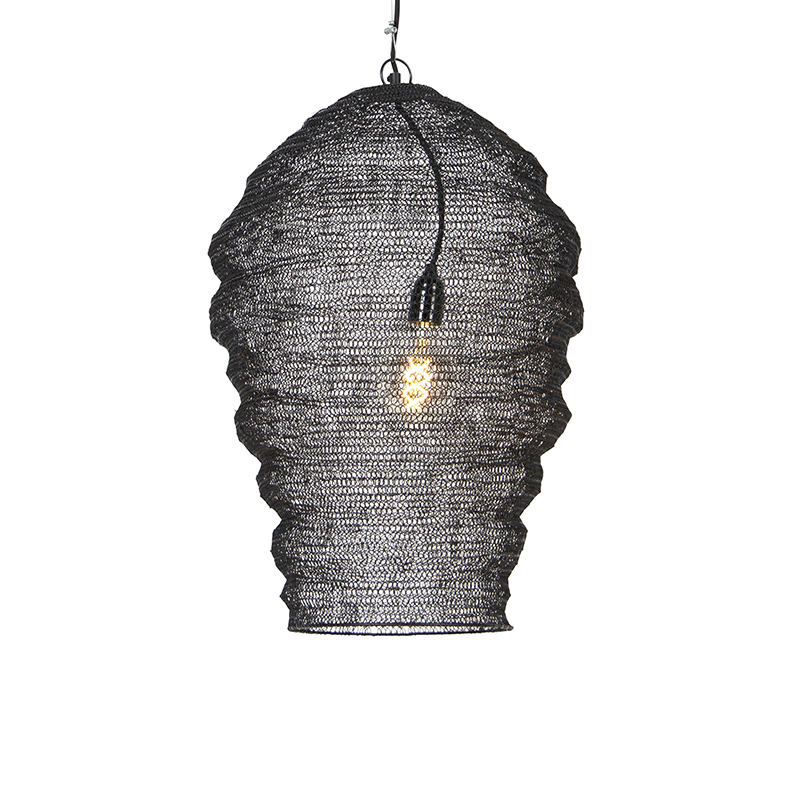 Orientální závěsná lampa černá - Nidum