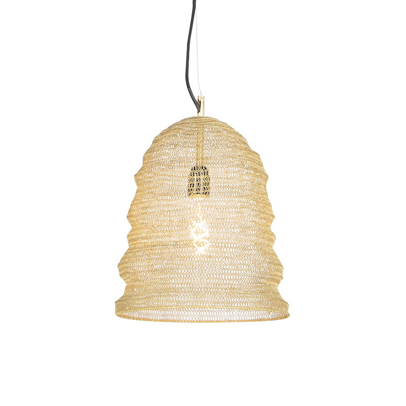 Orientální závěsná lampa zlatá - Nidum Garza