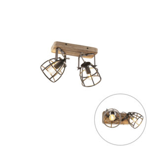 Průmyslová bodová černá se 2 nastavitelnými světly - Arthur