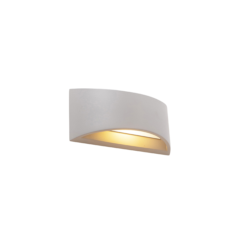 Průmyslová nástěnná lampa šedý beton - Creil