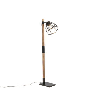 Průmyslová stojací lampa černá - Arthur