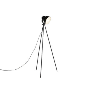 Průmyslová stojací lampa černá - Frodo