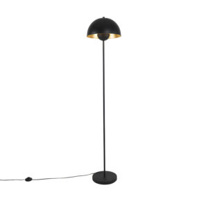 Průmyslová stojací lampa černá se zlatem 160 cm - Magnax