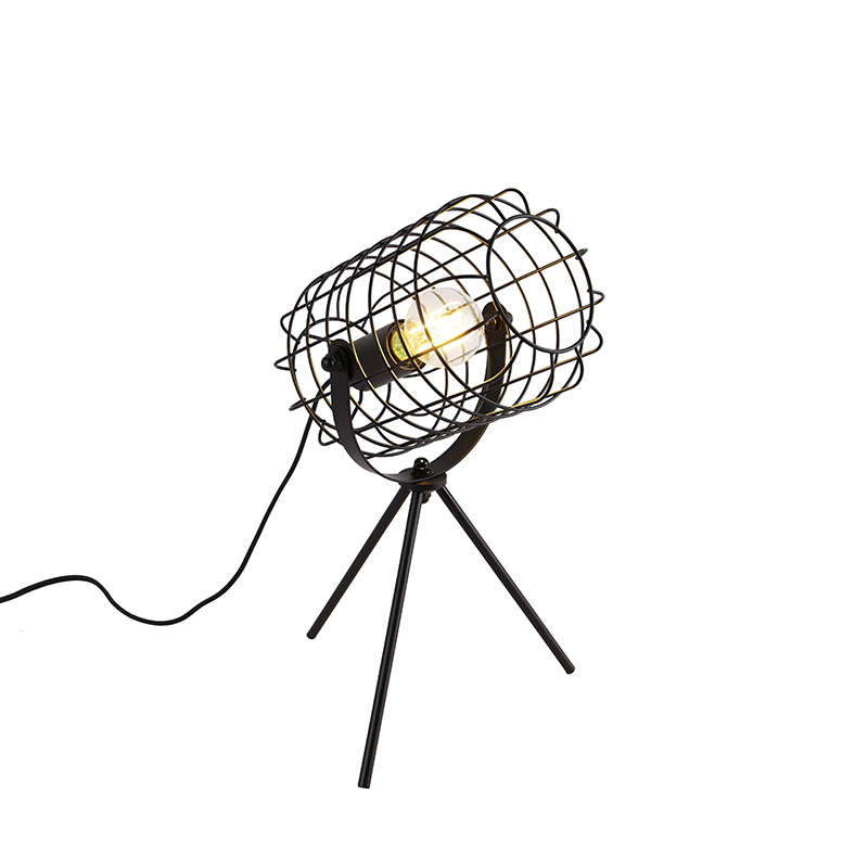 Průmyslová stolní lampa stativ černá 40 cm - Bliss Vefa
