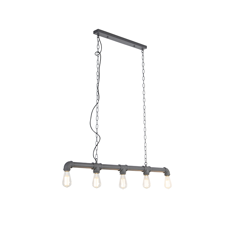 Průmyslová závěsná lampa antracit - instalatér 5