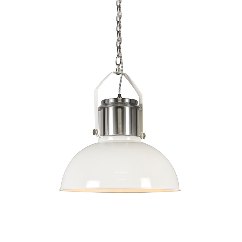 Průmyslová závěsná lampa bílá - Industrial 37