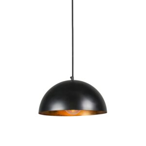 Průmyslová závěsná lampa černá se zlatem 35 cm - Magna Eco
