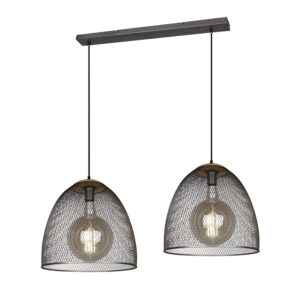 Průmyslová závěsná lampa z oceli 2-světlo - Ravi