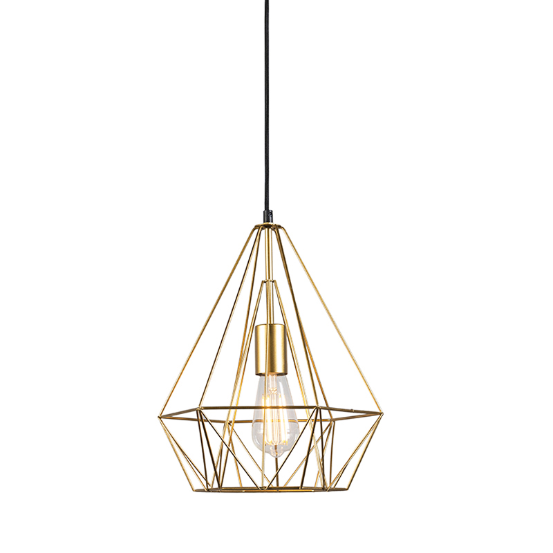 Průmyslová závěsná lampa zlatá - Kostra