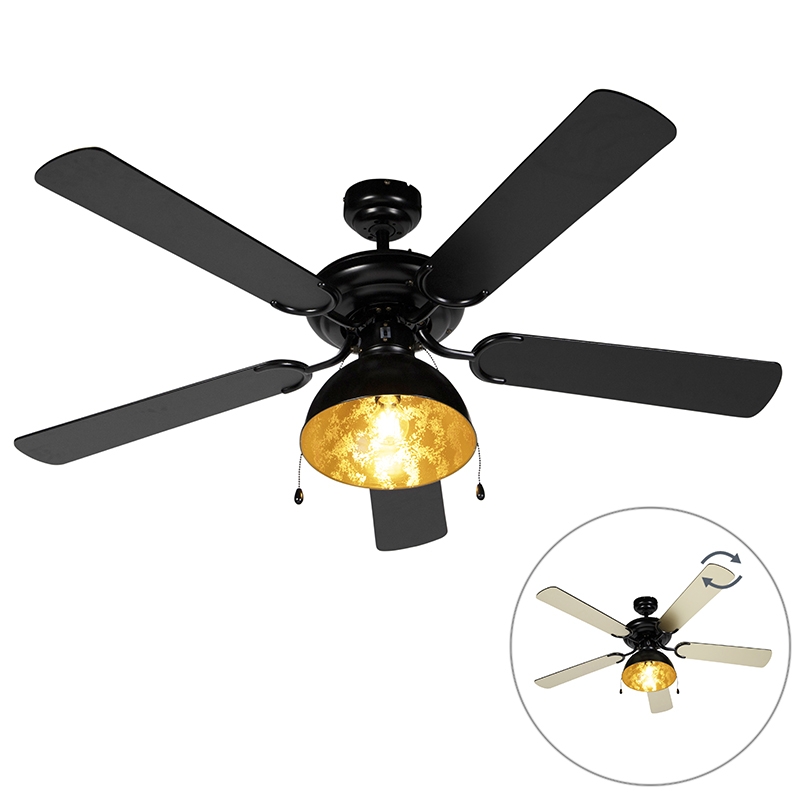 Průmyslový stropní ventilátor černý - Magna