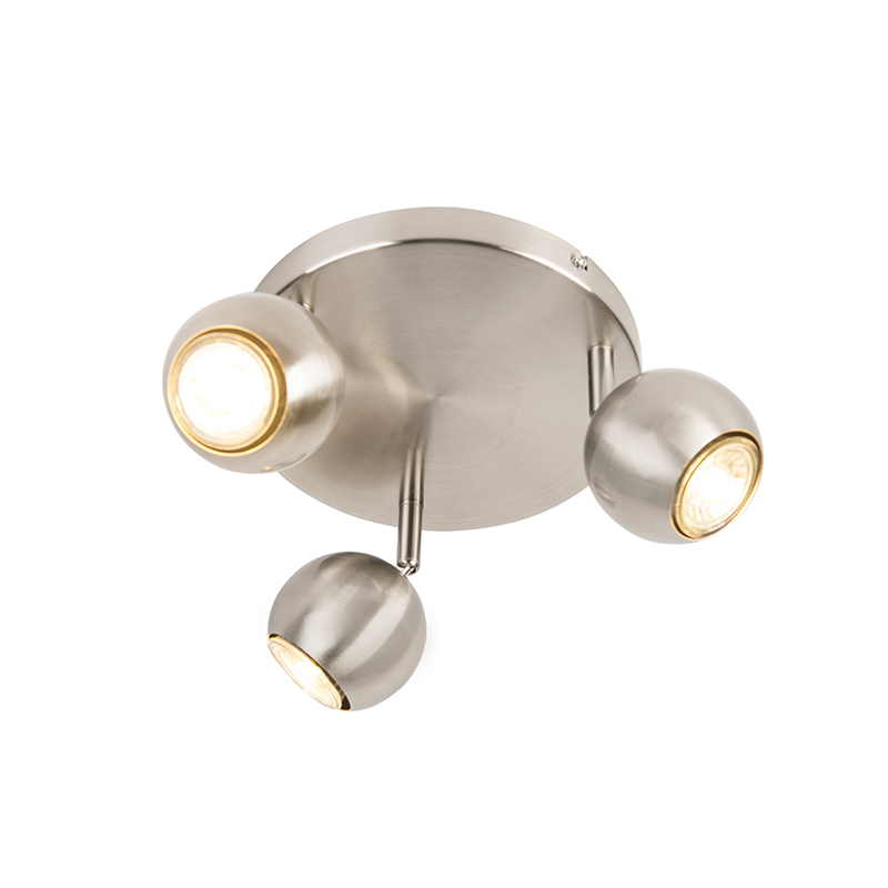 Retro kulatá bodová ocel se stropní deskou 3-světlo - Gissi