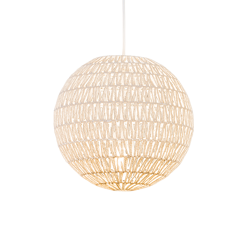 Retro závěsná lampa bílá 40 cm - Lina Ball 40