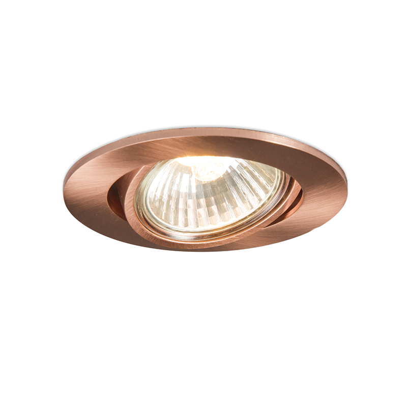 Sada 10 zapuštěných bodových svítidel naklápěcí měď - Cisco