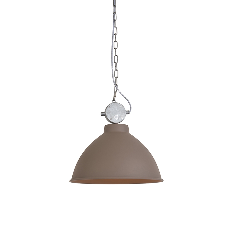 Sada 2 průmyslových závěsných lamp hnědá - Anterio 38