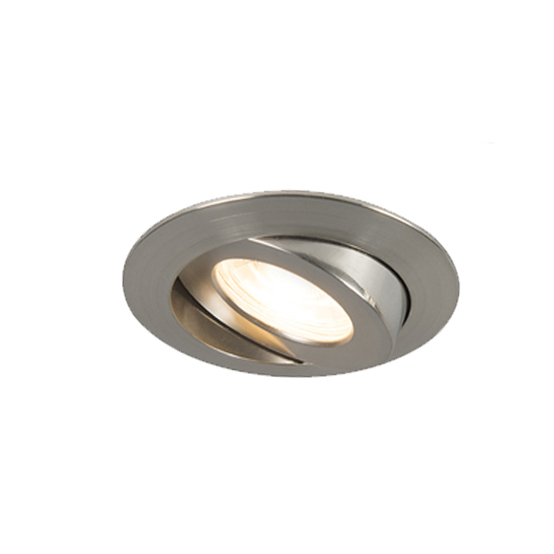 Sada 3 zapuštěných bodových svítidel z oceli včetně LED IP44 - Relax LED