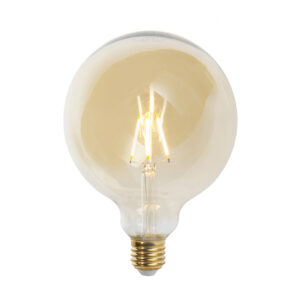 Sada 5 stmívatelných LED žárovek E27 G125 goldline 2200K