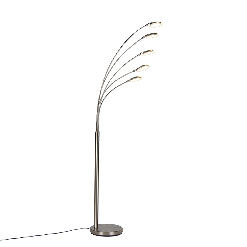 Stojací lampa z oceli včetně LED s dotykovým stmívačem - Sixties Trento