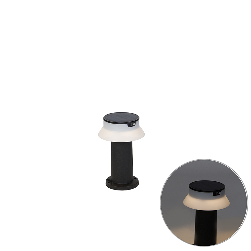 Stojící venkovní lampa černá včetně LED a stmívače IP55 solar - Felice