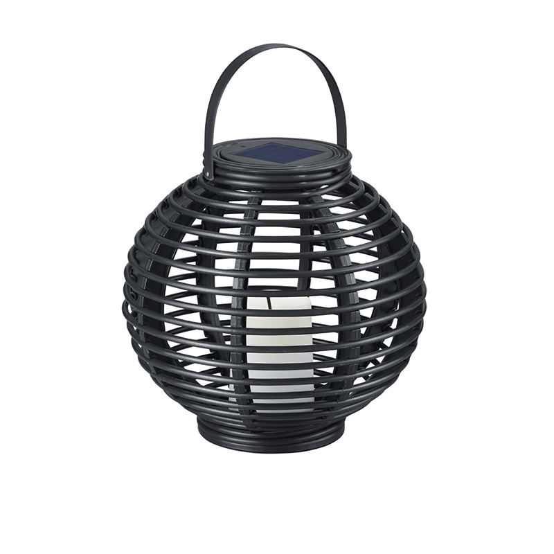 Stolní lampa antracitový plamenový efekt vč. LED na solární IP44 - Carmul