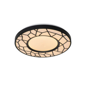 Stropní lampa černá 39 cm vč. LED s nastavením vzdálenosti - Luka