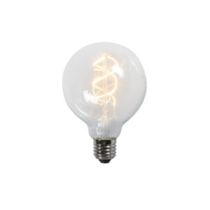 Twisted filament LED lamp G95 5W 2200K clear