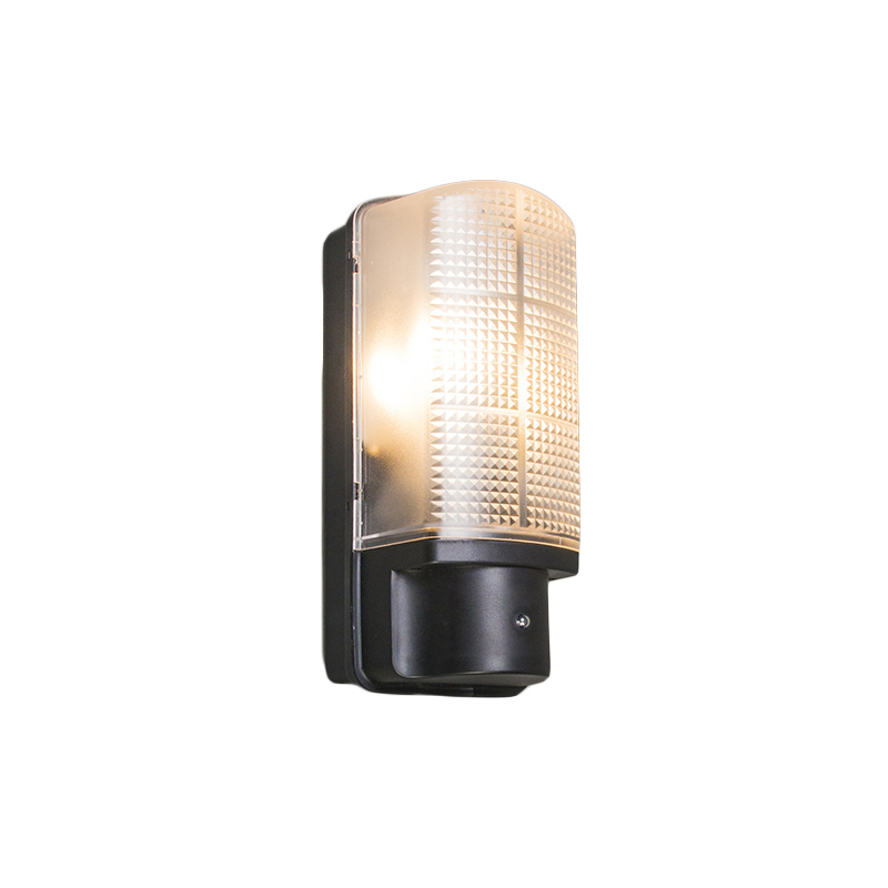 Venkovní nástěnná lampa černá s vypínačem IP44 - Mossa