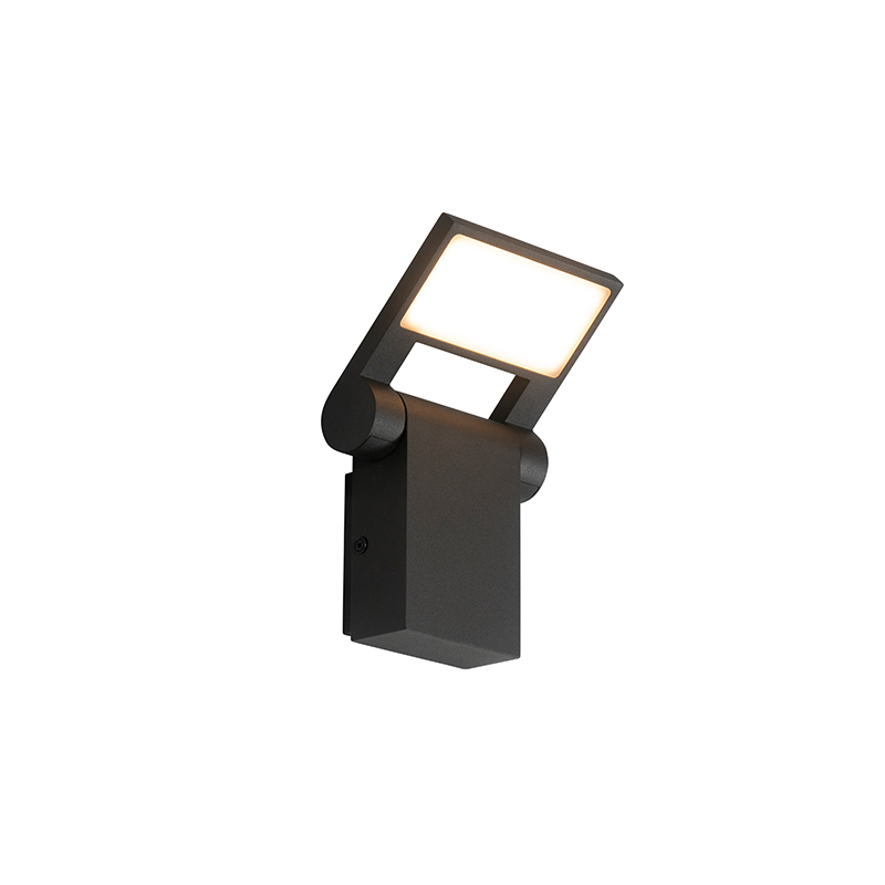 Venkovní nástěnné svítidlo antracit včetně LED IP54 nastavitelné - Zane