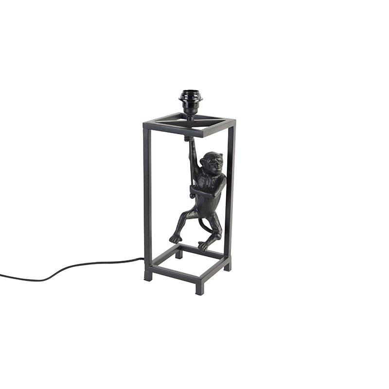 Vintage stolní lampa černá - Cage Abe