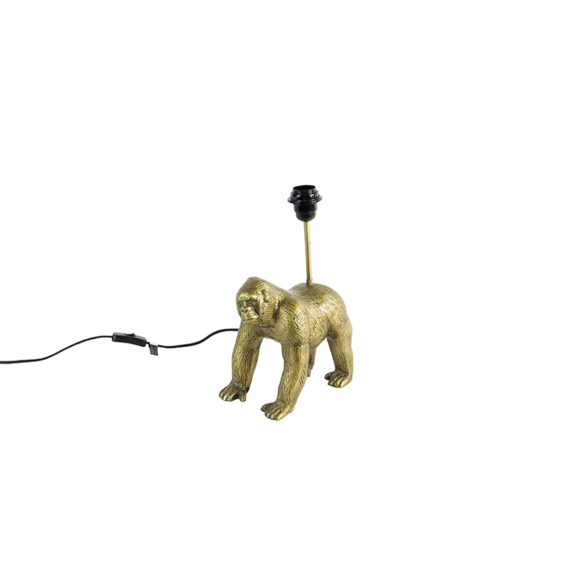 Vintage stolní lampa mosaz - gorila