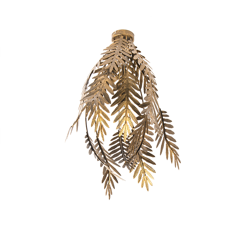 Vintage stropní svítidlo velké zlato - Botanica