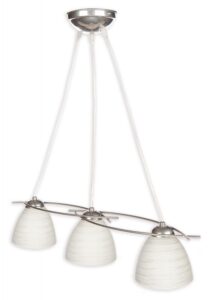 Závěsné svítidlo na lanku Lemir O2143 W3 SRB Robo 3 stříbrná