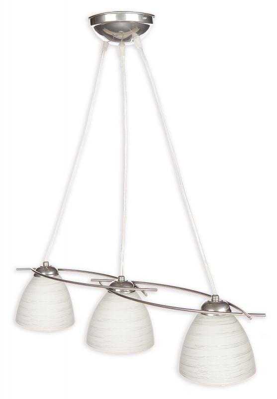 Závěsné svítidlo na lanku Lemir O2143 W3 SRB Robo 3 stříbrná