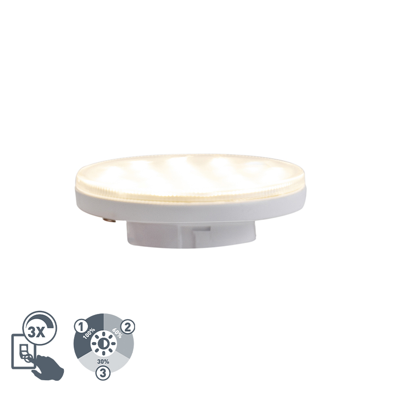 GX53 3stupňová stmívatelná LED žárovka 3W 350 lm