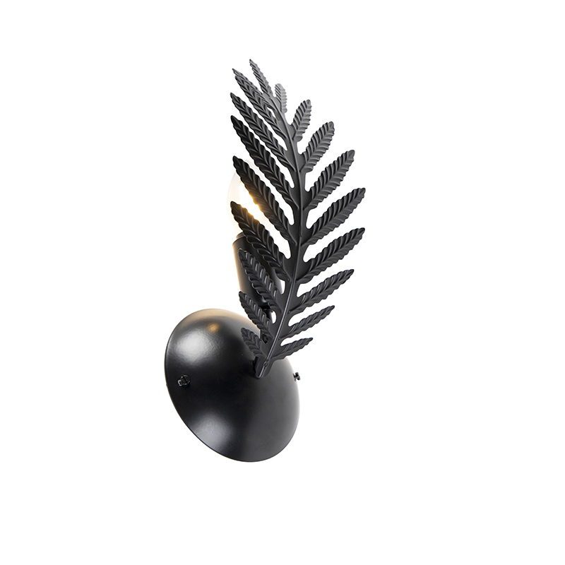 Vintage nástěnná lampa černá - Botanica