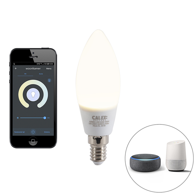 Inteligentní stmívatelná LED svíčka E14 s výkonem 4