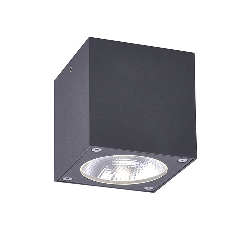 Moderní přisazená bodová šedá včetně LED IP54 - Domi