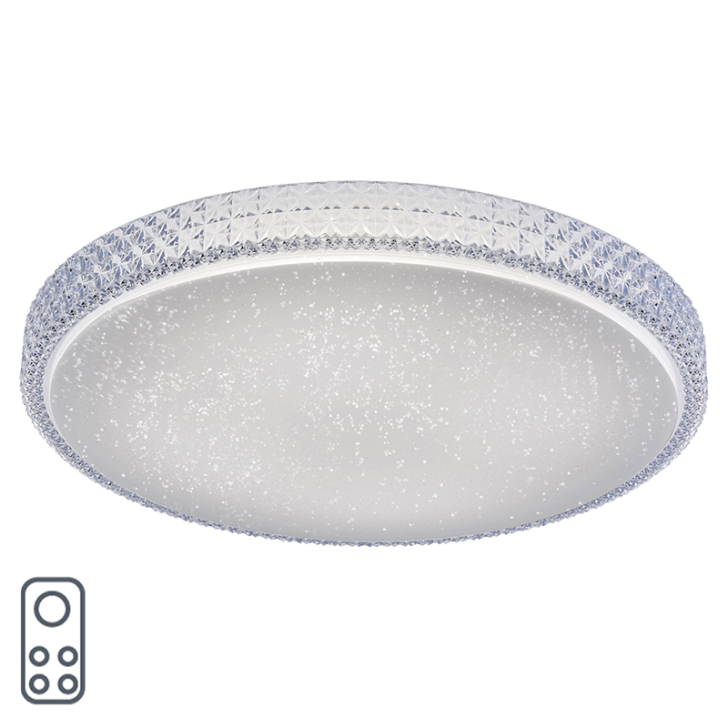 Stropní lampa bílá včetně LED a dálkového ovládání - Estrela