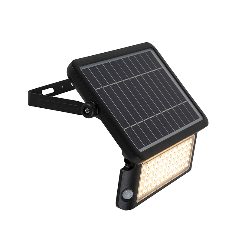 Chladič černý vč. LED se snímačem pohybu IP65 solar - Teho