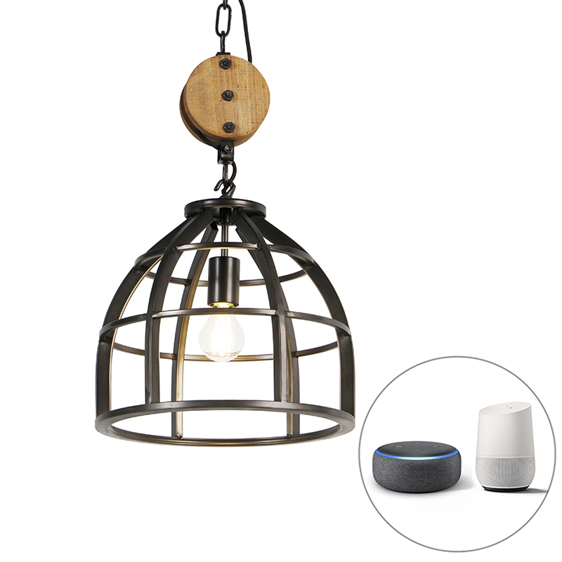 Inteligentní závěsná lampa černá 34