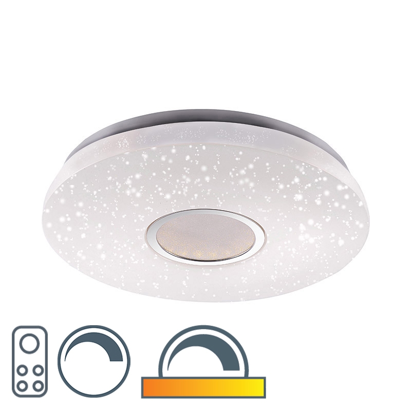 Moderní stropní svítidlo s hvězdnou oblohou vč. LED dálkového ovládání - Jona