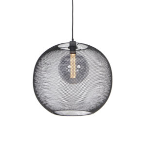 Moderní závěsná lampa černá - Mesh Ball