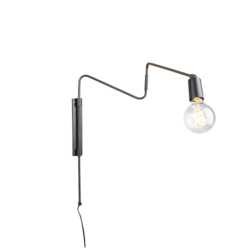 Průmyslová nástěnná lampa antracitová otočná 110 cm - Serpenti